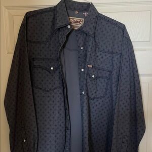 Roper Men's Blue Casual Button Down Shirt